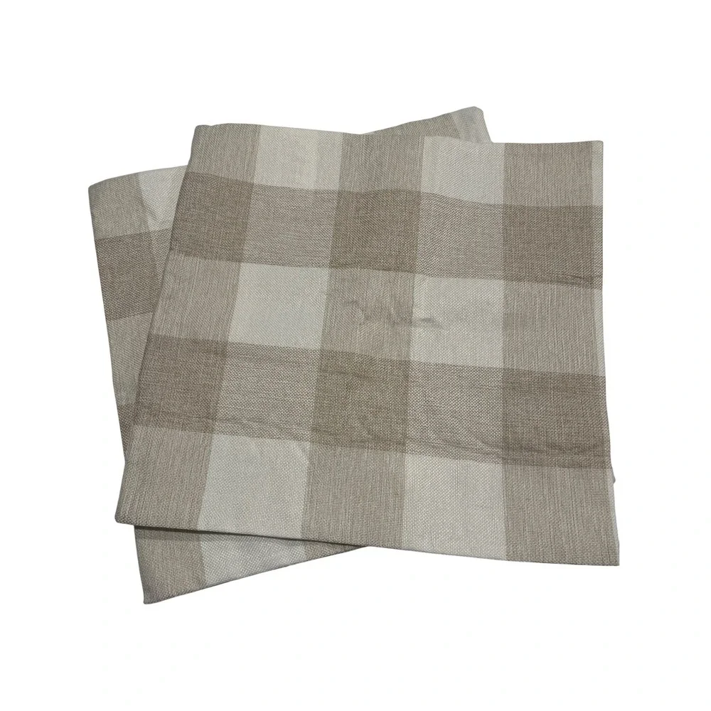 2 Pillow Covers Textured‎ Tan/Brown Cream Farmhouse Neutral Textiles Decor
